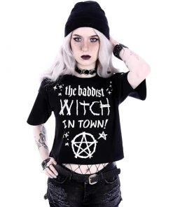 RESTYLE Bad Witch Crop Top Clothing