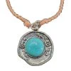Violet's Coffre Vintage Aqua Hammered Pendant Bracelet - 1 Of 1
