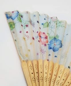 Violet's Coffre Vintage Stary Flower Print Fan - 1 Of 1