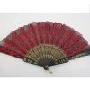 Violet's Coffre Vintage Black And Red Embroidered Fan - 1 Of 1
