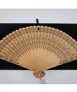 Violet's Coffre Vintage Wooden Panel Floral Fan - 1 Of 1