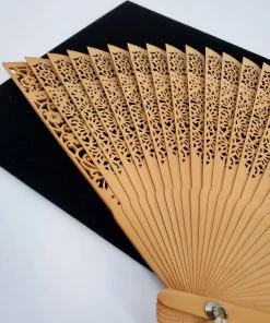 Violet's Coffre Vintage Wooden Panel Floral Fan - 1 Of 1