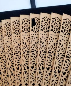 Violet's Coffre Vintage Wooden Panel Floral Fan - 1 Of 1 9 Violet's Coffre Vintage Wooden Panel Floral Fan - 1 Of 1