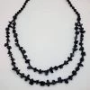 Violet's Coffre Black Stone Beaded Necklace Vintage