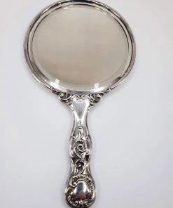 Violet's Coffre K & S Co. Ldt. Sterling Silver Repousse Hand Mirror With Dragon And Sword - 1 Of 1 Vintage