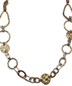 Violet's Coffre Vintage Gold Toned Funky Ringed Necklace - 1 Of 1