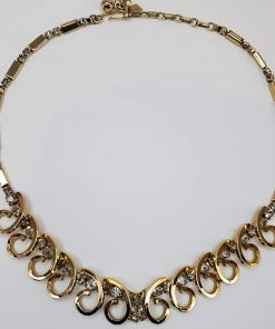 Violet's Coffre Vintage Sarah Coventry Golden Swirl Necklace - 1 Of 1
