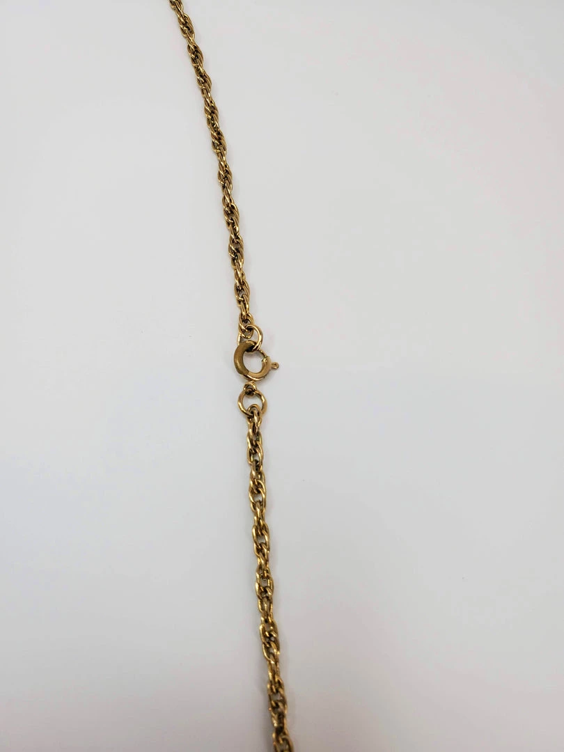 Violet's Coffre Vintage Gold Tone Long Rope Chain Necklace - 1 Of 1 5 Violet's Coffre Vintage Gold Tone Long Rope Chain Necklace - 1 Of 1