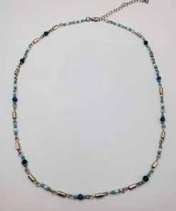 Violet's Coffre Vintage Blue And White Beaded Necklace - 1 Of 1