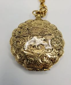 Violet's Coffre Vintage Max Factor Golden Lark Compact With Creme Puff Translucent Powder - 1 Of 1