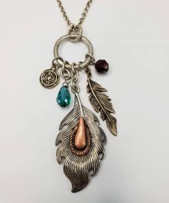 Violet's Coffre Vintage Feather Jewel Necklace - 1 Of 1