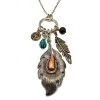 Violet's Coffre Vintage Feather Jewel Necklace - 1 Of 1