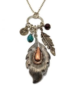 Violet's Coffre Vintage Feather Jewel Necklace - 1 Of 1