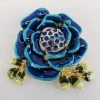 Violet's Coffre Vintage Painted Blue Rose Brooch - 1 Of 1
