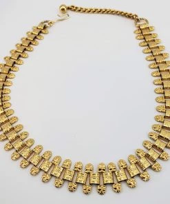 Violet's Coffre Vintage Deco Gold Tone Choker - 1 Of 1