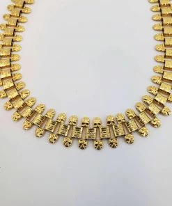 Violet's Coffre Vintage Deco Gold Tone Choker - 1 Of 1