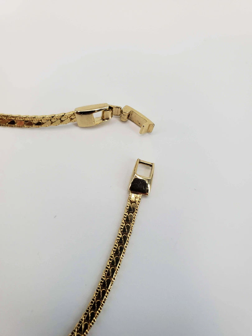 Violet's Coffre Vintage Gold Tone Marquise Jeweled Choker - 1 Of 1 6 Violet's Coffre Vintage Gold Tone Marquise Jeweled Choker - 1 Of 1