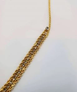 Violet's Coffre Vintage Studded Gold Tone Rope Choker - 1 Of 1