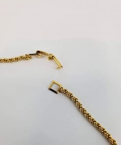 Violet's Coffre Vintage Studded Gold Tone Rope Choker - 1 Of 1
