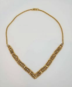 Violet's Coffre Vintage Studded Gold Tone Rope Choker - 1 Of 1