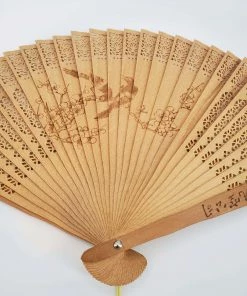 Violet's Coffre Vintage Wooden Panel Double-Sided Fan - 1 Of 1