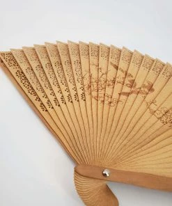 Violet's Coffre Vintage Wooden Panel Double-Sided Fan - 1 Of 1