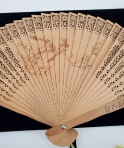 Violet's Coffre Vintage Wooden Panel Double-Sided Fan - 1 Of 1