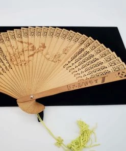 Violet's Coffre Vintage Wooden Panel Double-Sided Fan - 1 Of 1