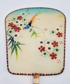 Violet's Coffre Vintage Painted Bird Paper Fan - 1 Of 1