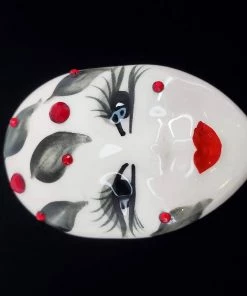 Violet's Coffre Vintage Hand-Painted Porcelian Muse Brooch - 1 Of 1