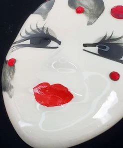 Violet's Coffre Vintage Hand-Painted Porcelian Muse Brooch - 1 Of 1