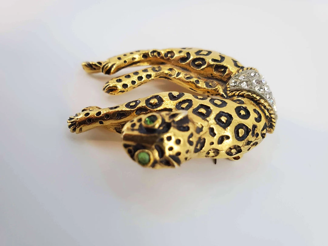 Violet's Coffre Vintage Studded Leopard Brooch - 1 Of 1 5 Violet's Coffre Vintage Studded Leopard Brooch - 1 Of 1