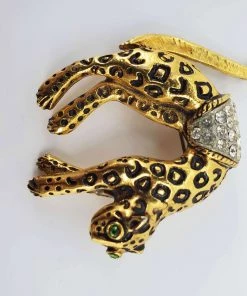 Violet's Coffre Vintage Studded Leopard Brooch - 1 Of 1 13 Violet's Coffre Vintage Studded Leopard Brooch - 1 Of 1