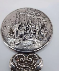 Violet's Coffre Vintage Sterling Silver Hans Jenson Purse Mirror - 1 Of 1