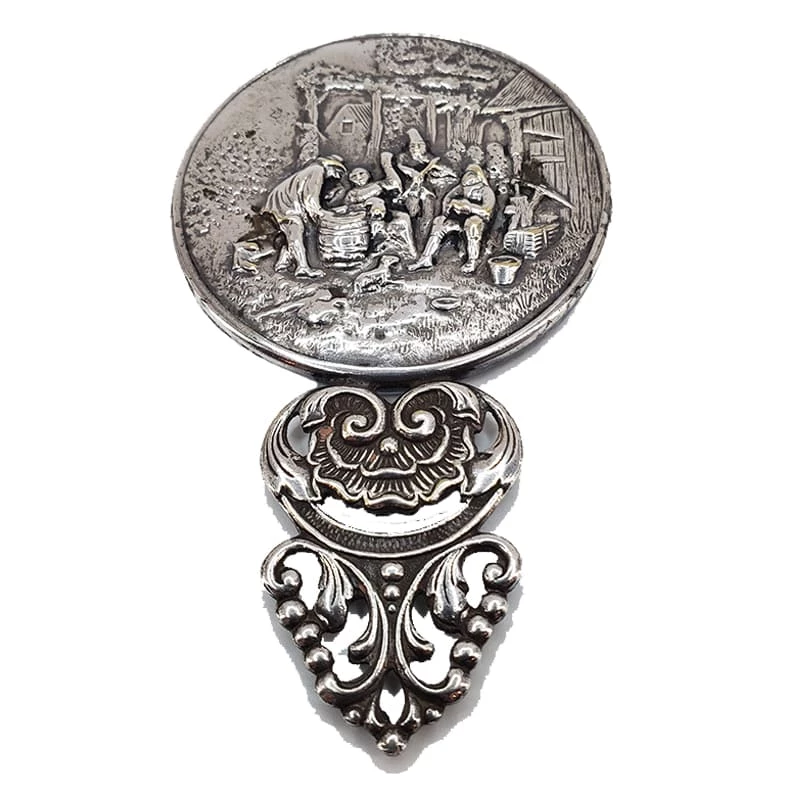 Violet's Coffre Vintage Sterling Silver Hans Jenson Purse Mirror - 1 Of 1 2 Violet's Coffre Vintage Sterling Silver Hans Jenson Purse Mirror - 1 Of 1