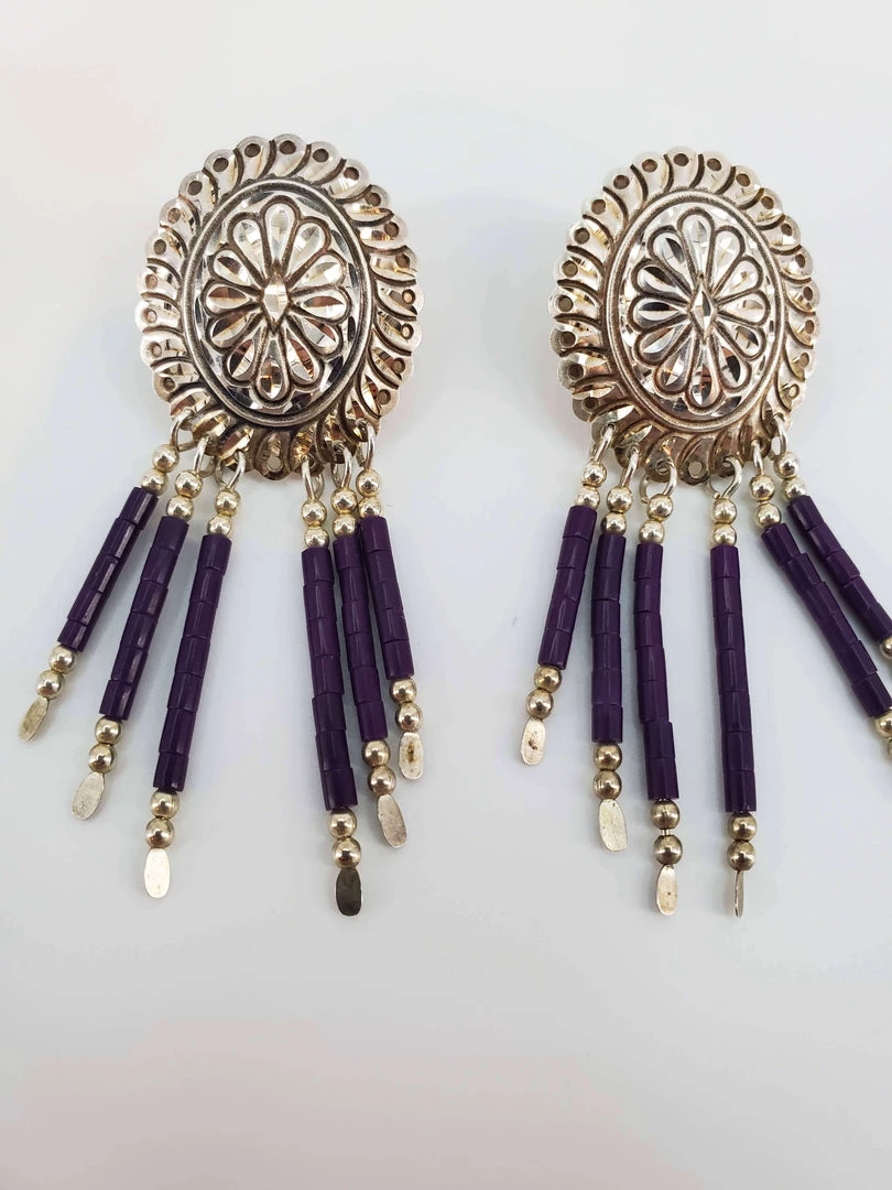 Violet's Coffre Stunning Vintage Sterling Silver Turtle Shell Earrings - 1 Of 1 4 Violet's Coffre Stunning Vintage Sterling Silver Turtle Shell Earrings - 1 Of 1