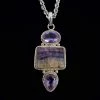 Violet's Coffre Vintage Sterling Amethyst Pendant Necklace - 1 Of 1 1 Violet's Coffre Vintage Sterling Amethyst Pendant Necklace - 1 Of 1