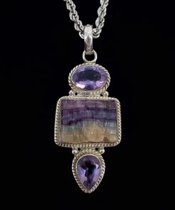Violet's Coffre Vintage Sterling Amethyst Pendant Necklace - 1 Of 1
