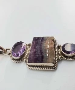 Violet's Coffre Vintage Sterling Amethyst Pendant Necklace - 1 Of 1 10 Violet's Coffre Vintage Sterling Amethyst Pendant Necklace - 1 Of 1