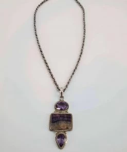 Violet's Coffre Vintage Sterling Amethyst Pendant Necklace - 1 Of 1 11 Violet's Coffre Vintage Sterling Amethyst Pendant Necklace - 1 Of 1