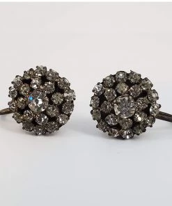 Violet's Coffre Glamorous Vintage Flower Pattern Clip-on Earrings - 1 Of 1