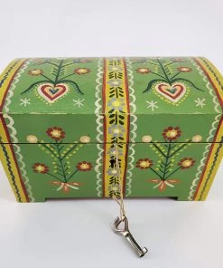 Violet's Coffre Hand Painted Mini Chest With Lock And Key - 1 Of 1