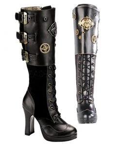 PLEASER USA Shoes Bumble Buzz Boots - Black