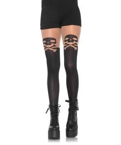 LEG AVENUE Lingerie Skull N Bone Sheer Pantyhose