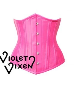 Corset Deal Corsets Pink Leather Underbust Corset