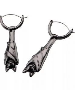 Body Vibe Jewelry Accessories Hanging Bat Plug-Friendly Hoops