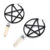 Body Vibe Jewelry Opalite Pendulum Pentagram Plug-Friendly Hoops