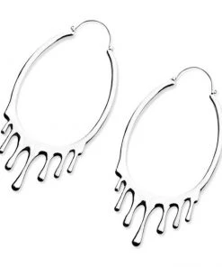 Body Vibe Jewelry Drip Plug-Friendly Oval Hoops
