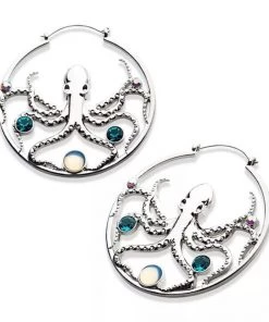 Body Vibe Jewelry Accessories Opalite Octopus Plug-Friendly Hoops