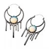 Body Vibe Jewelry Opalite Drip Plug-Friendly Oval Hoops Accessories